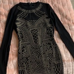 Rhinestone body con dress
